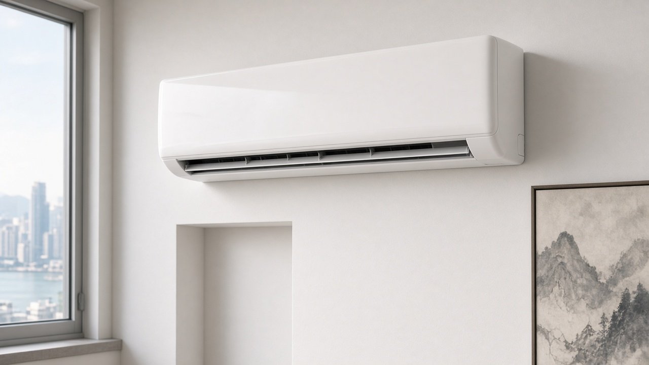 掛牆分體冷氣機示意